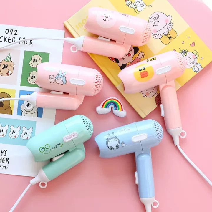 Máy sấy tóc mini, máy sáy tóc gấp gọn, máy sấy tóc mini hình thú cầm tay, công suất nhỏ, an toàn cho bé