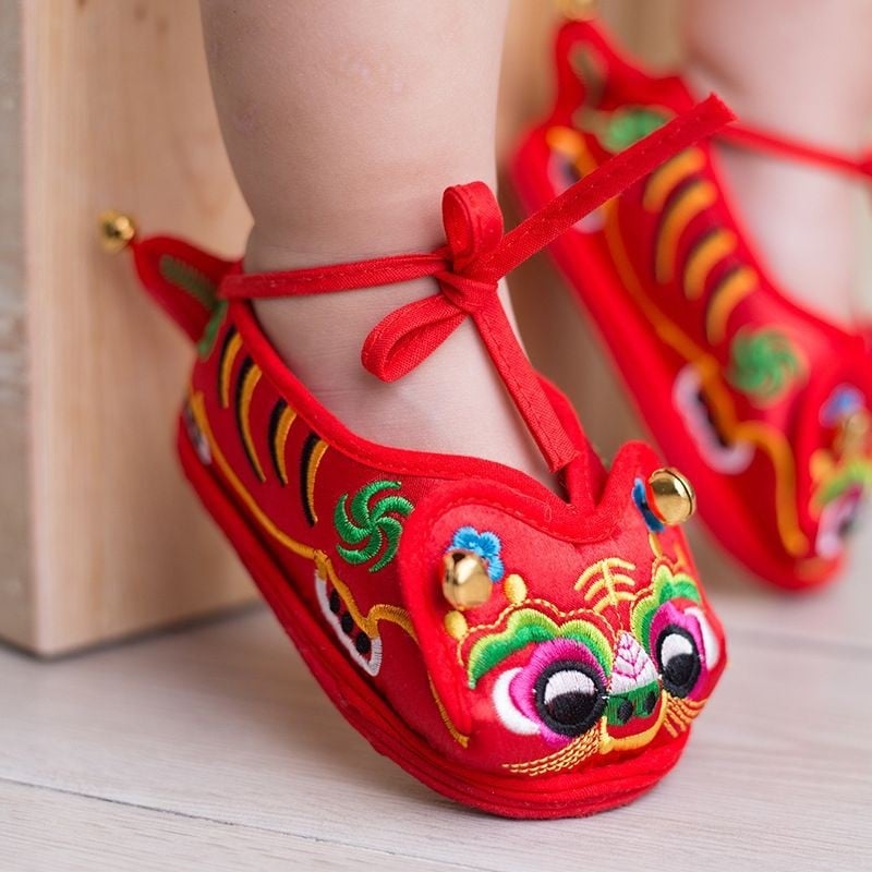 GIÀY TẾT PHƯỢNG ĐỎ CHO BÉ TRAI, BÉ GÁI