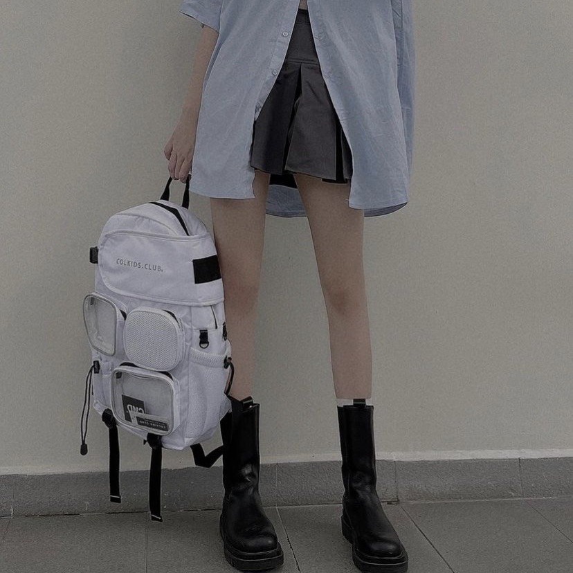 [HCM]Balo phản quang Colkids Club SS6 Cream [ Full Tag + GIấy thơm + ticker dán ]