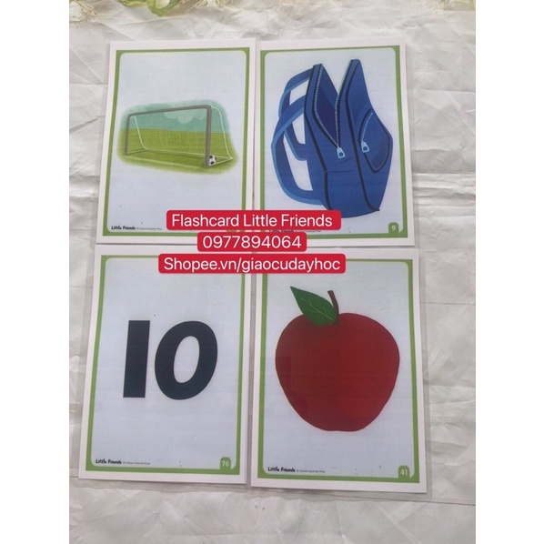 FLASHCARD LITTLE FRIENDS -76 thẻ ép plastic (khổ A5 )