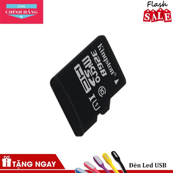 Thẻ nhớ micro SDHC Kingston 32GB class 10 kèm Adapter - Bảo Hành 3 Năm