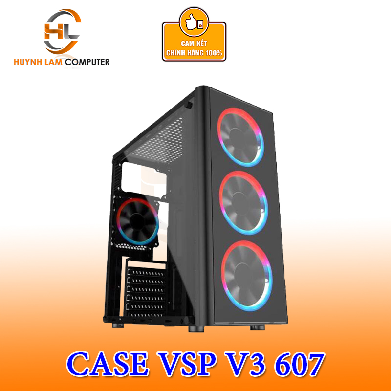 Thùng máy tính Case VSP V3 607 Gaming kính cường lực