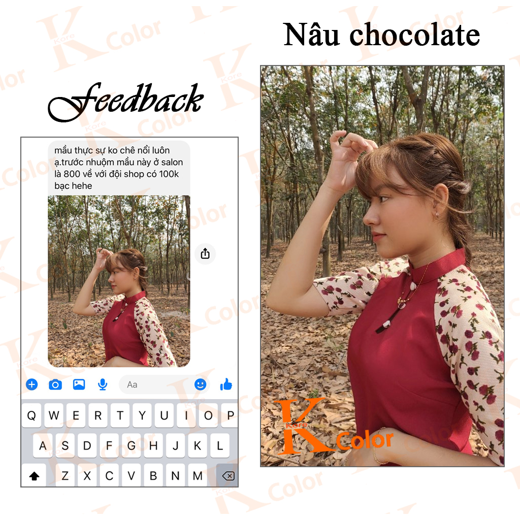 Thuốc nhuộm tóc màu NÂU CHOCOLATE Kcolor