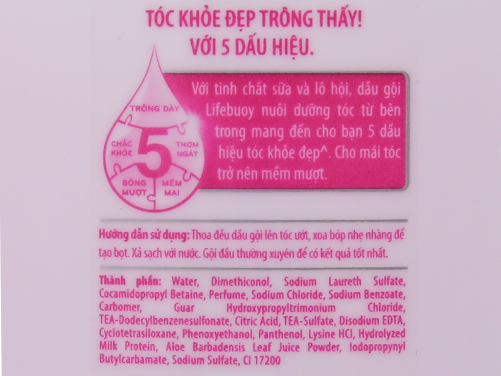 ( mẫu mới - kháng khuẩn - chai viền đỏ) Dầu gội Lifebuoy tóc mềm mượt 621ml