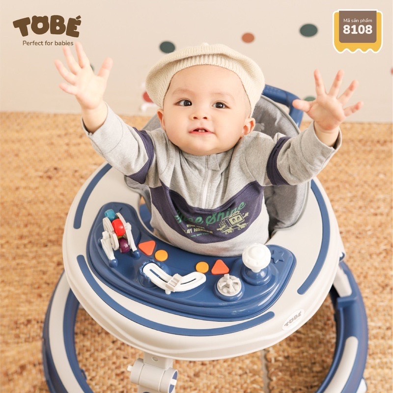 Xe Tròn Tập Đi DuBie Đa Năng TOBE Cho Bé <Có bàn phát nhạc kèm đồ chơi an toàn>