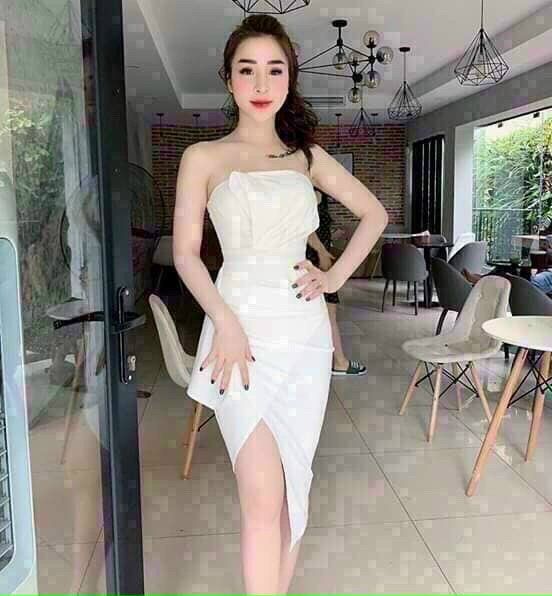 [HCM]Đầm cúp ngực xếp ly ( có mút ngực)