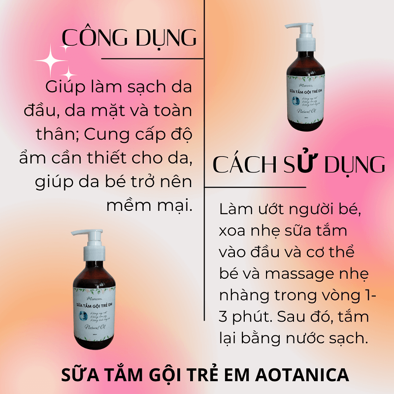 Sữa tắm gội trẻ em Aotanica (C/280ml)