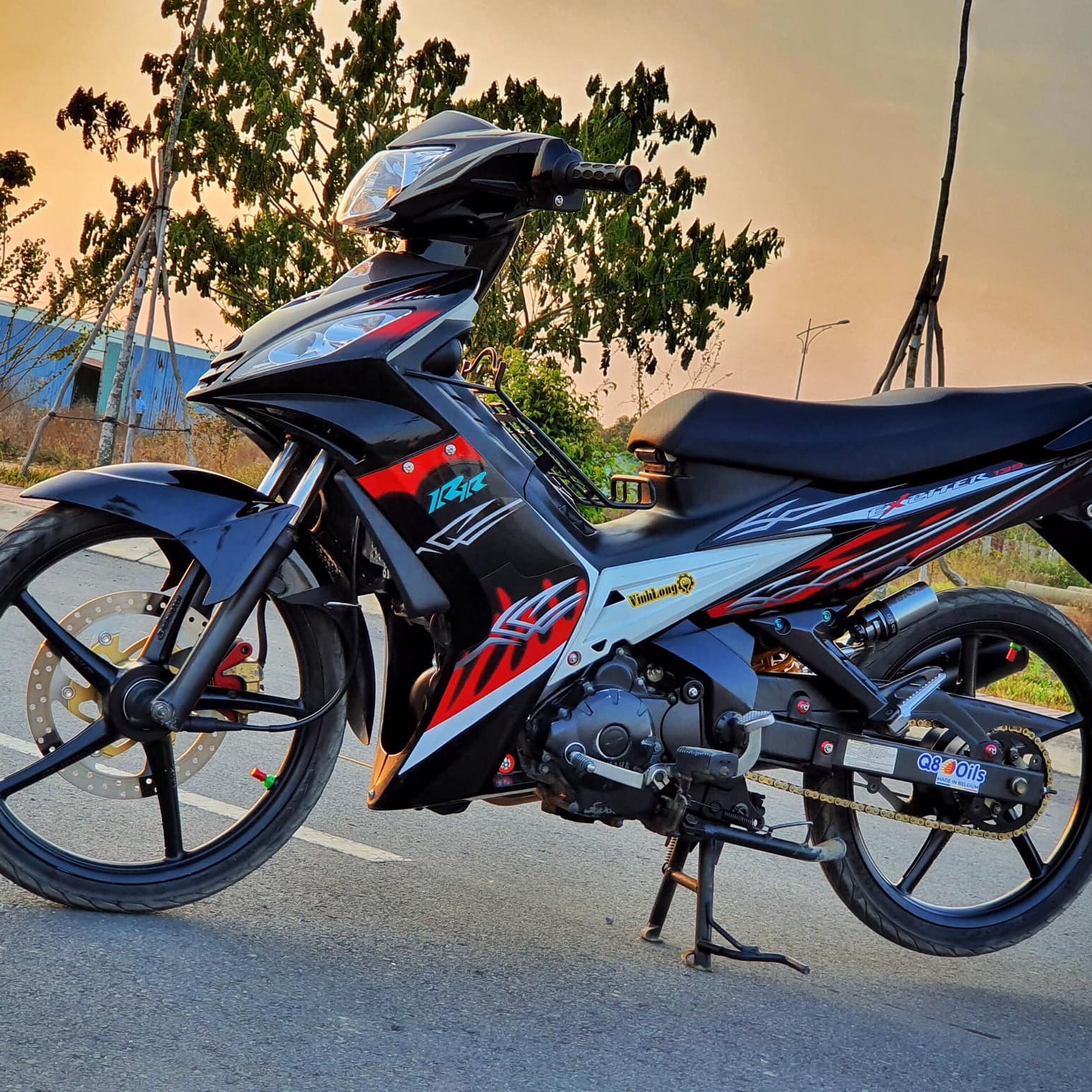 Tem rời ex 2010 RR đỏ đen CROM