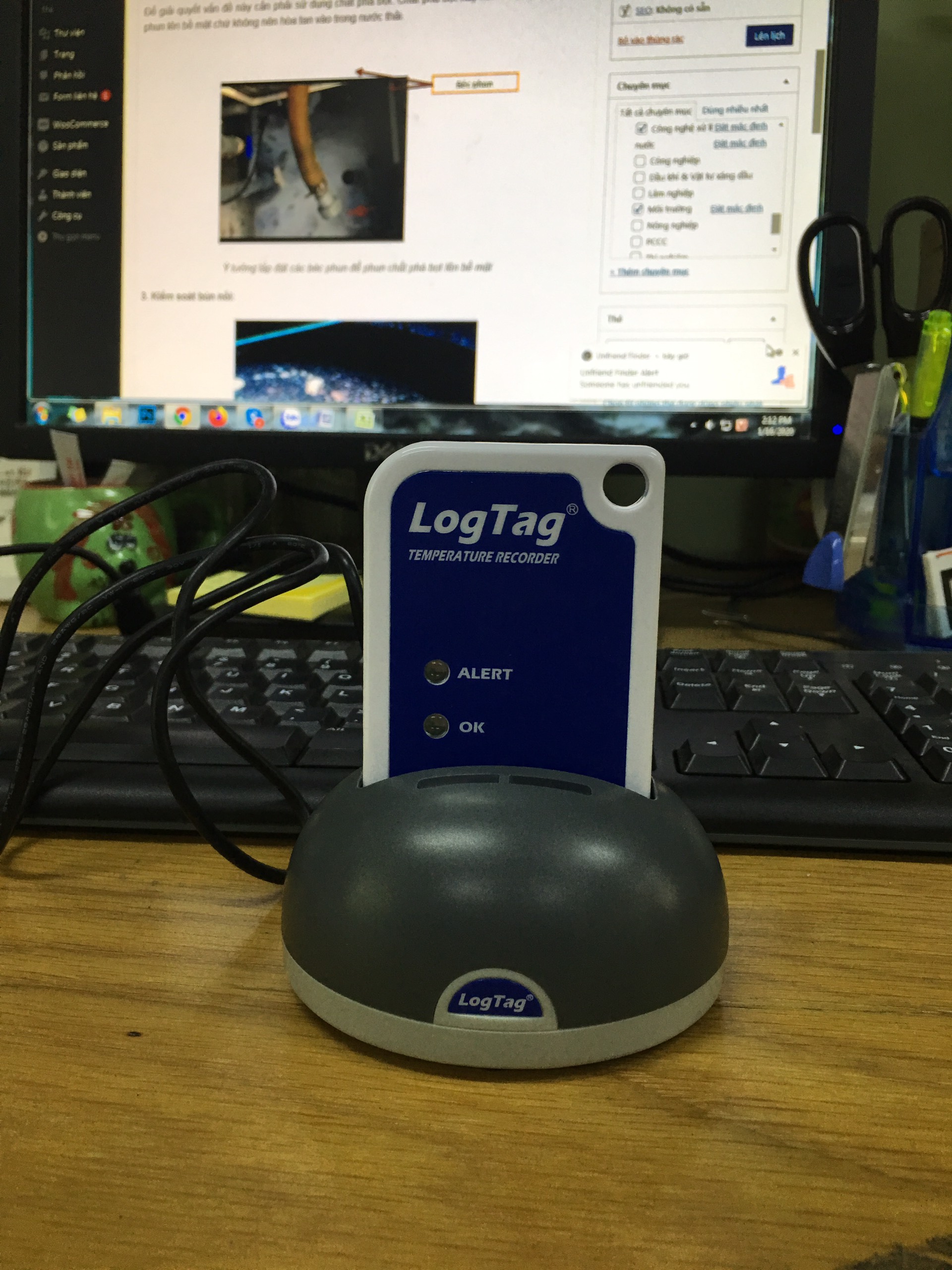 Nhiệt Kế Tự Ghi LogTag Trix 8 (kèm đầu đọc)