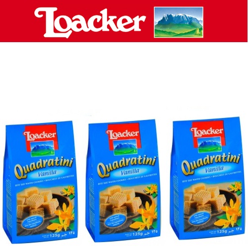 Bánh xốp Quadratini Vani hiệu Loacker – túi 125gr