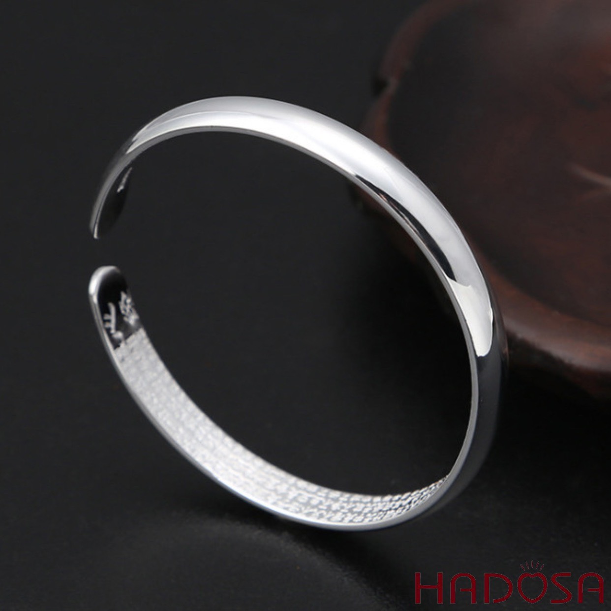 55x7mm plain silver bracelet