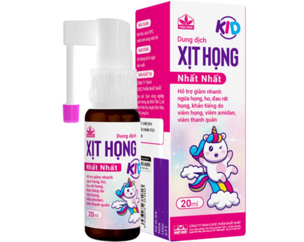 Dung dịch xịt họng nhất nhất kid 20ml dành cho bé