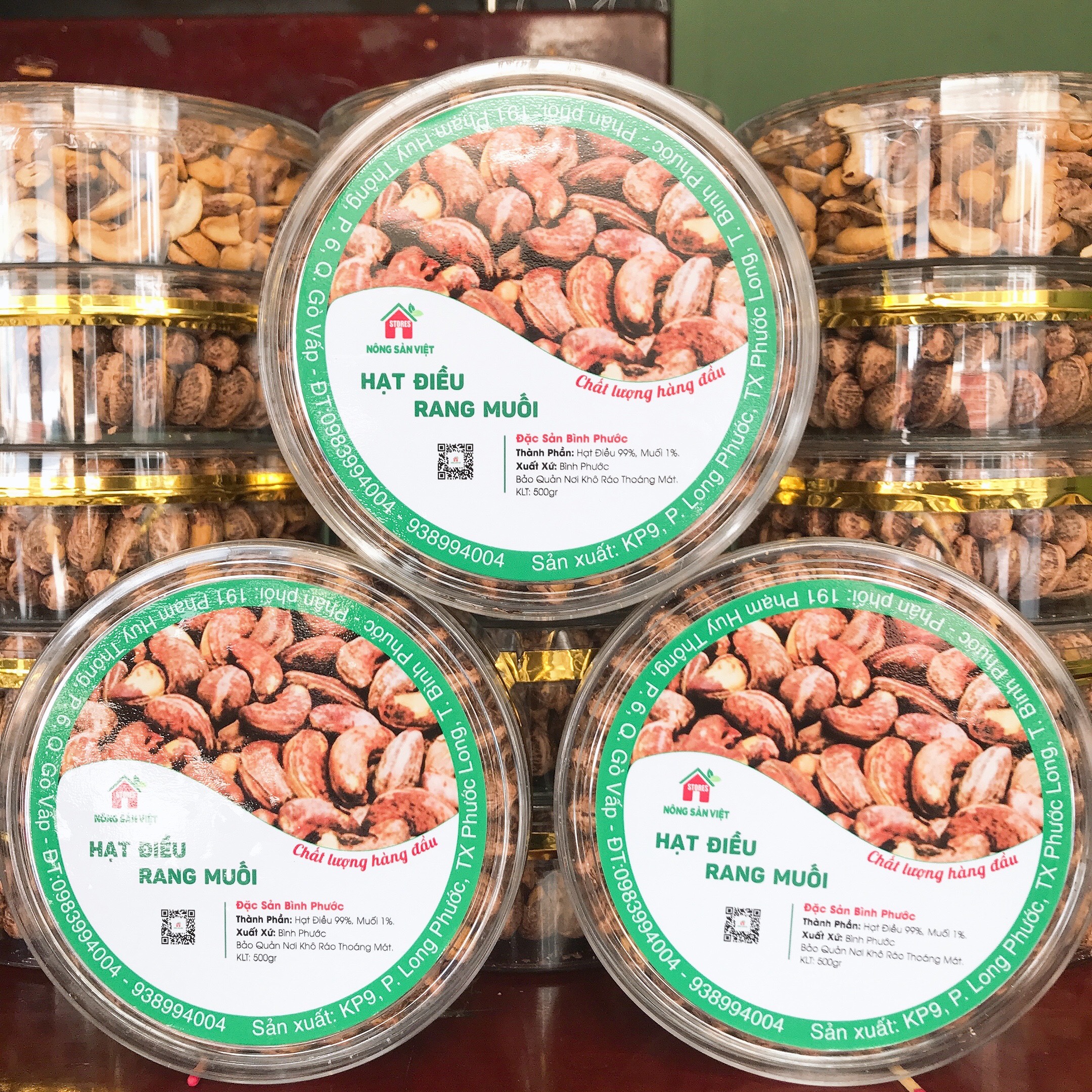 Hạt Điều Rang Muối Bình Phước Hàng A Cồ Hộp 500gr Ngon Nhất