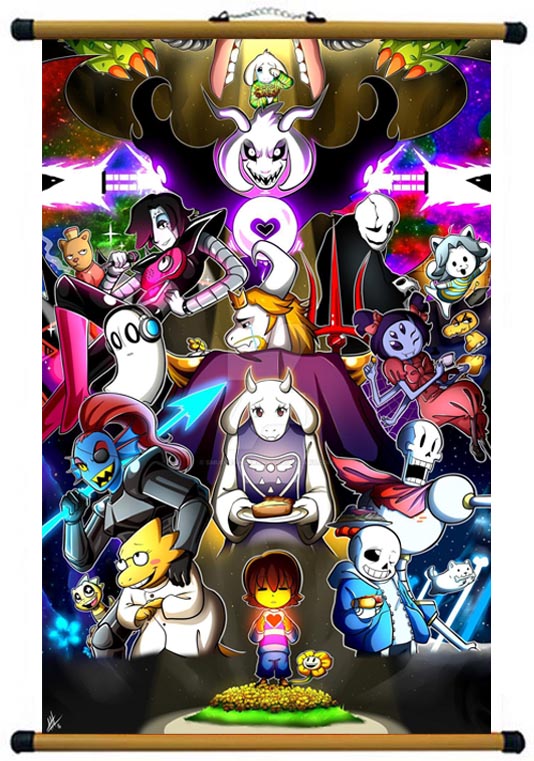 Tranh ảnh treo tường Sans Undertale có khung nẹp