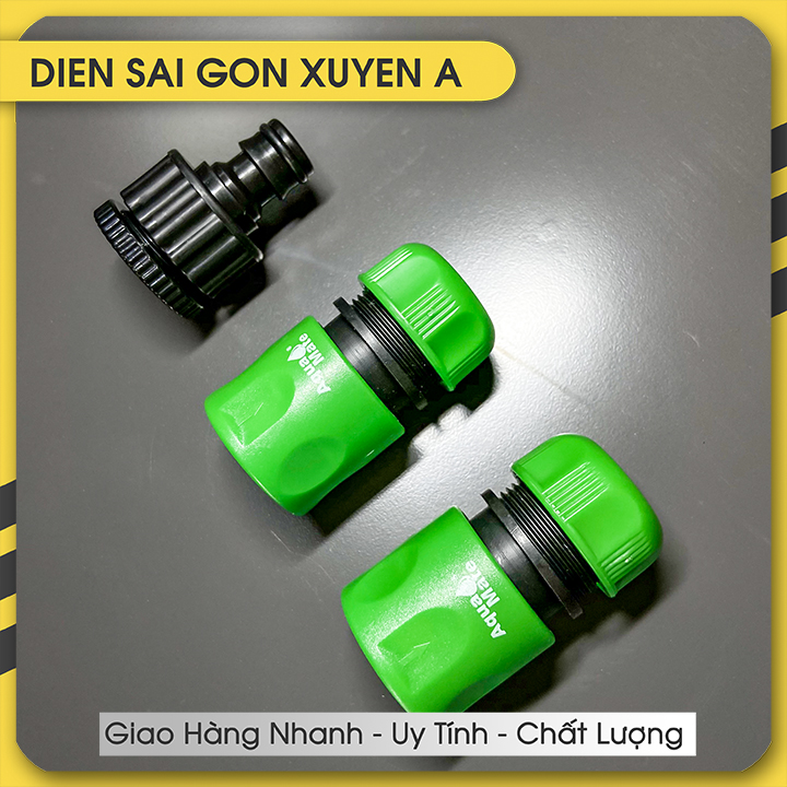 Bộ 3 Khớp Nối ống nước vòi xịt rửa Aquamate - dụng cụ làm vườn Điện Sài Gòn Xuyên Á