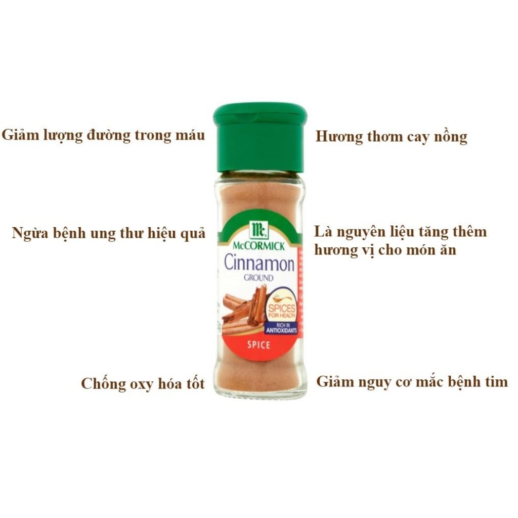 Bột Quế Mccormick Cinnamon 32g/ Cinnamon Ground 32g - Mỹ