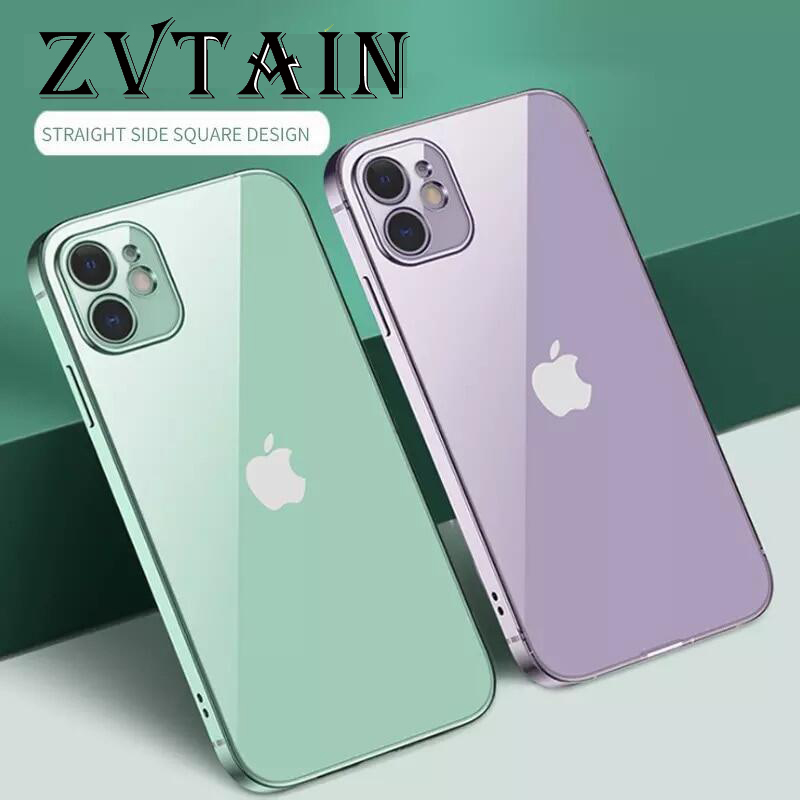 Square Plating Frame Protection Soft Case For iPhone 11 13 14 15 Pro Max 12 Case For iPhone XS Max XR X 7 8 6s SE2 Plus Clear Back Cover