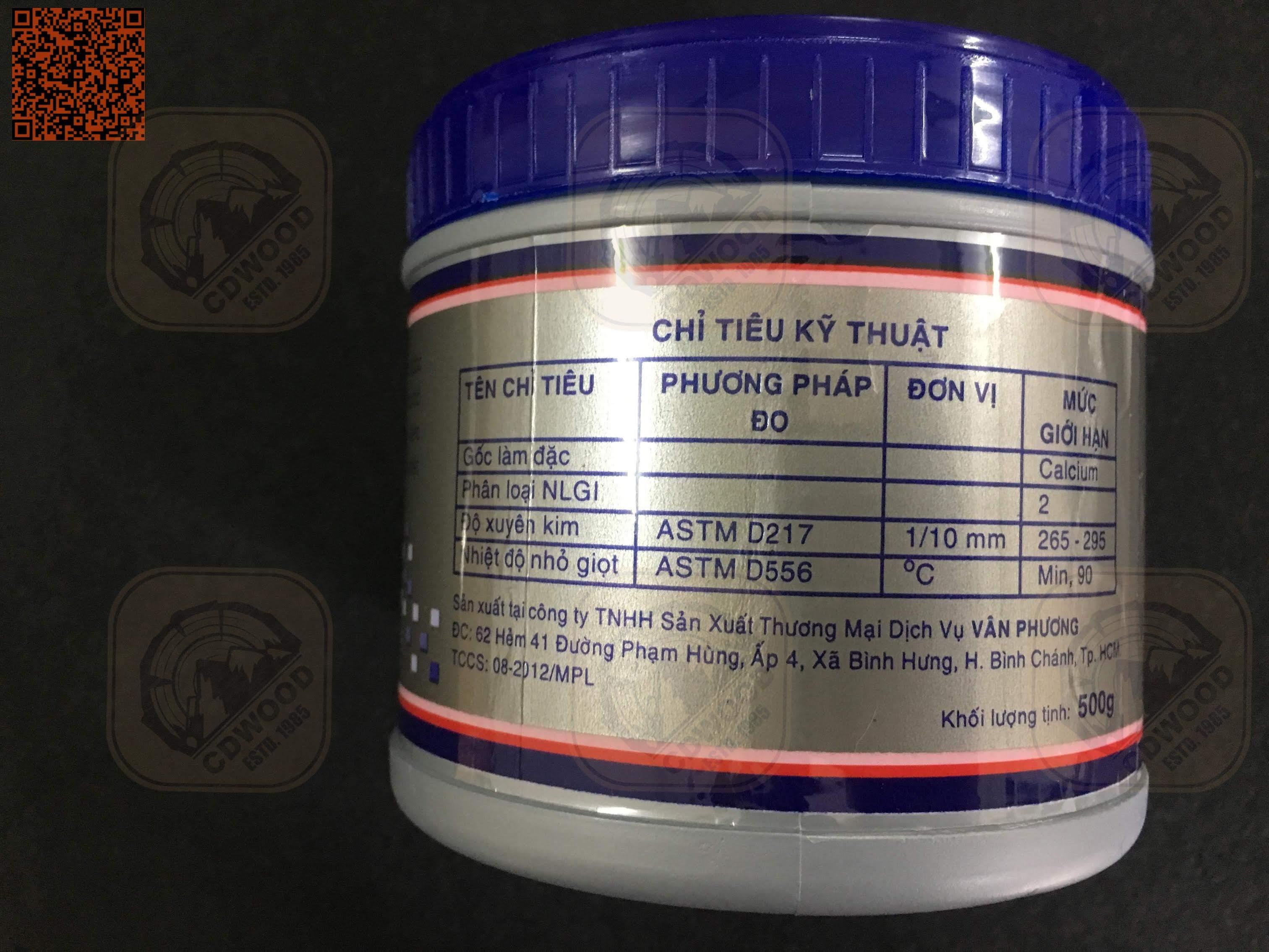 Mỡ bôi trơn kháng nước Calpex lon 500gr