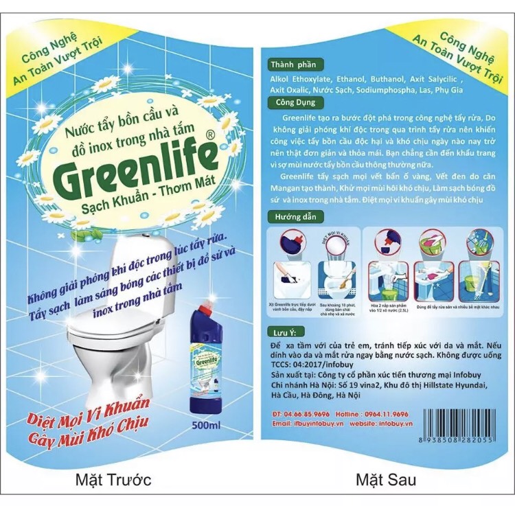 Nước rửa tay sinh học Greenlife 500ml