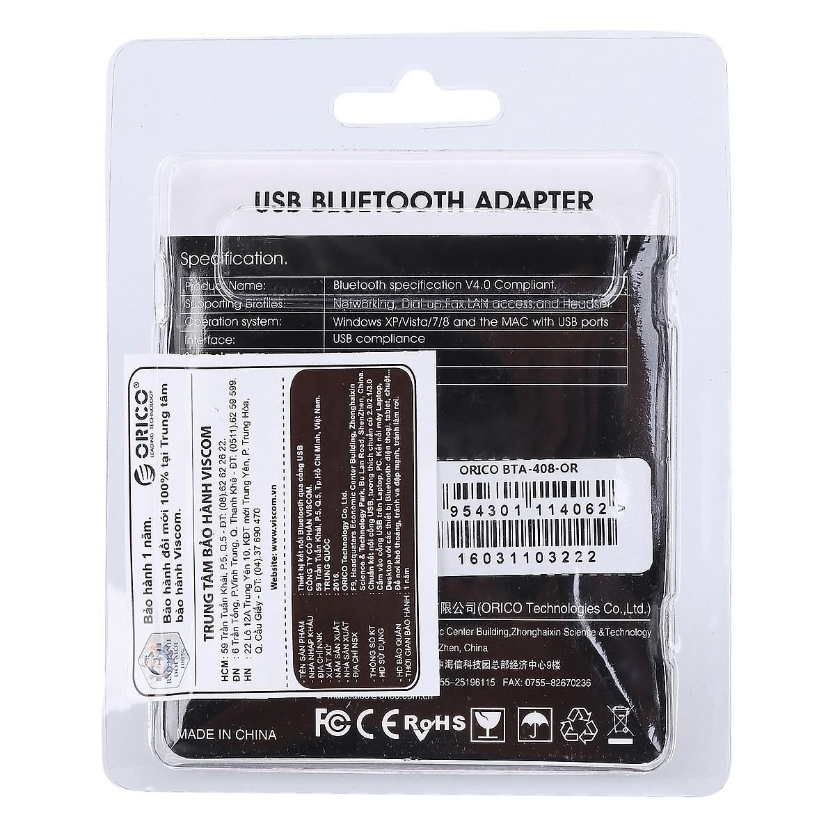 [HCM]Thiết bị kết nối Bluetooth 4.0 ORICO BTA-408