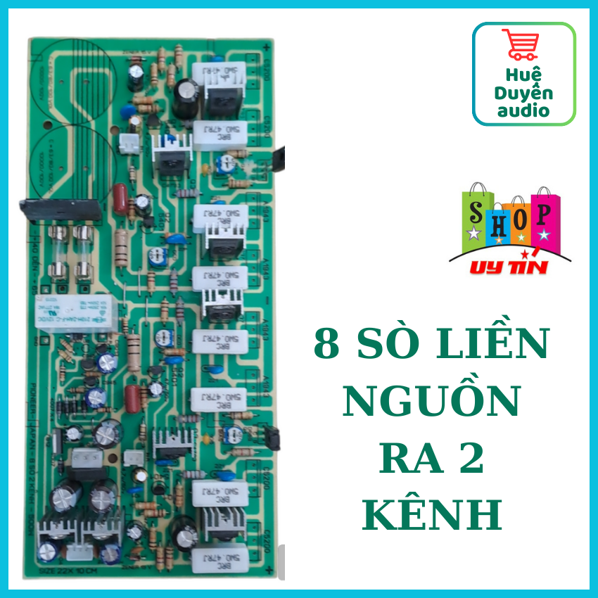 Mạch công suất 8 sò liền nguồn mono