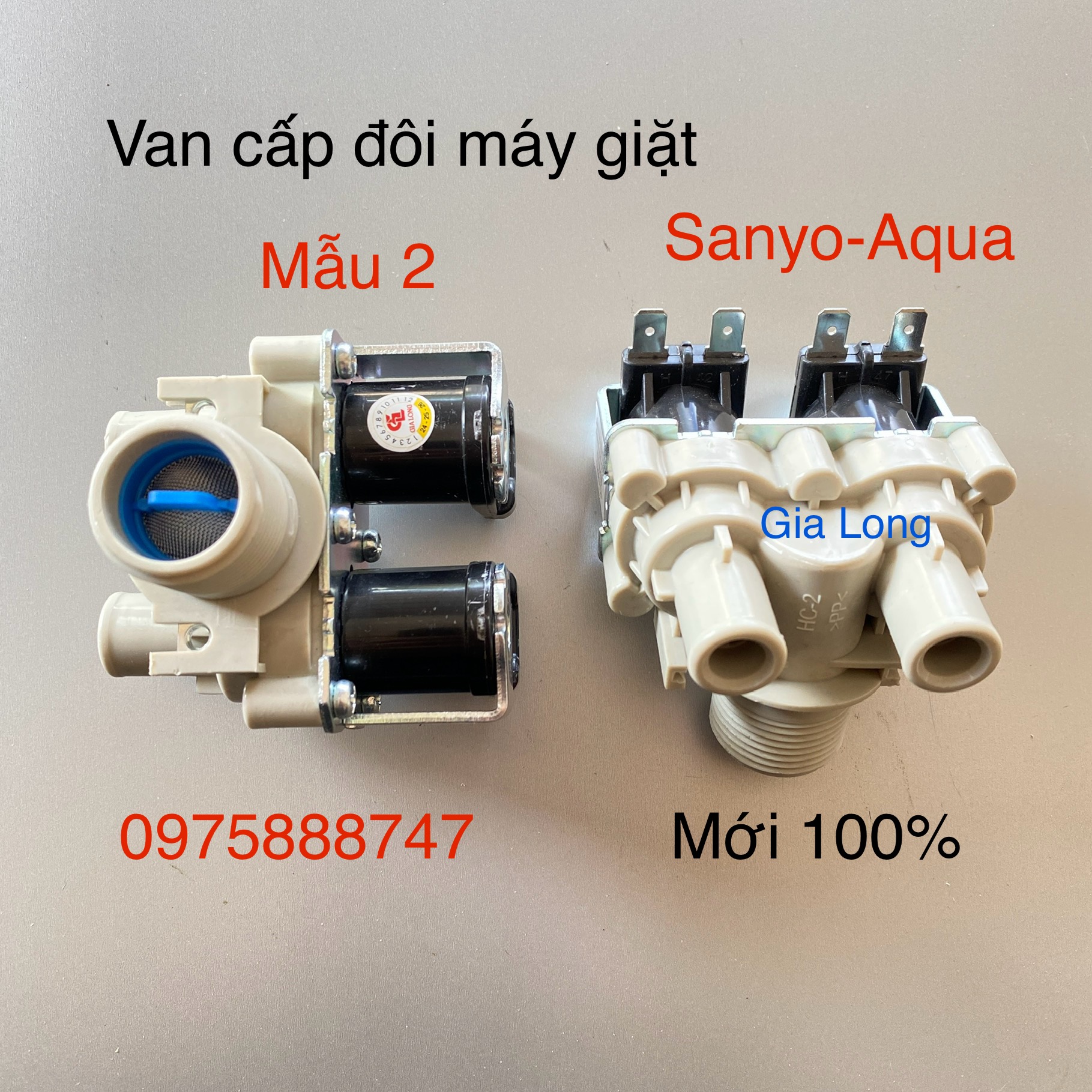 Van cấp đôi máy giặt Sanyo - Aqua lồng đứng ( mới 100%)