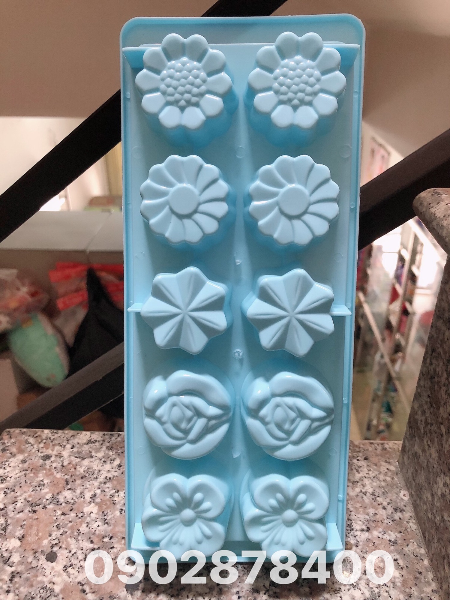 Combo 10 Khay khuôn làm đá, làm rau câu hoa Châu Hưng