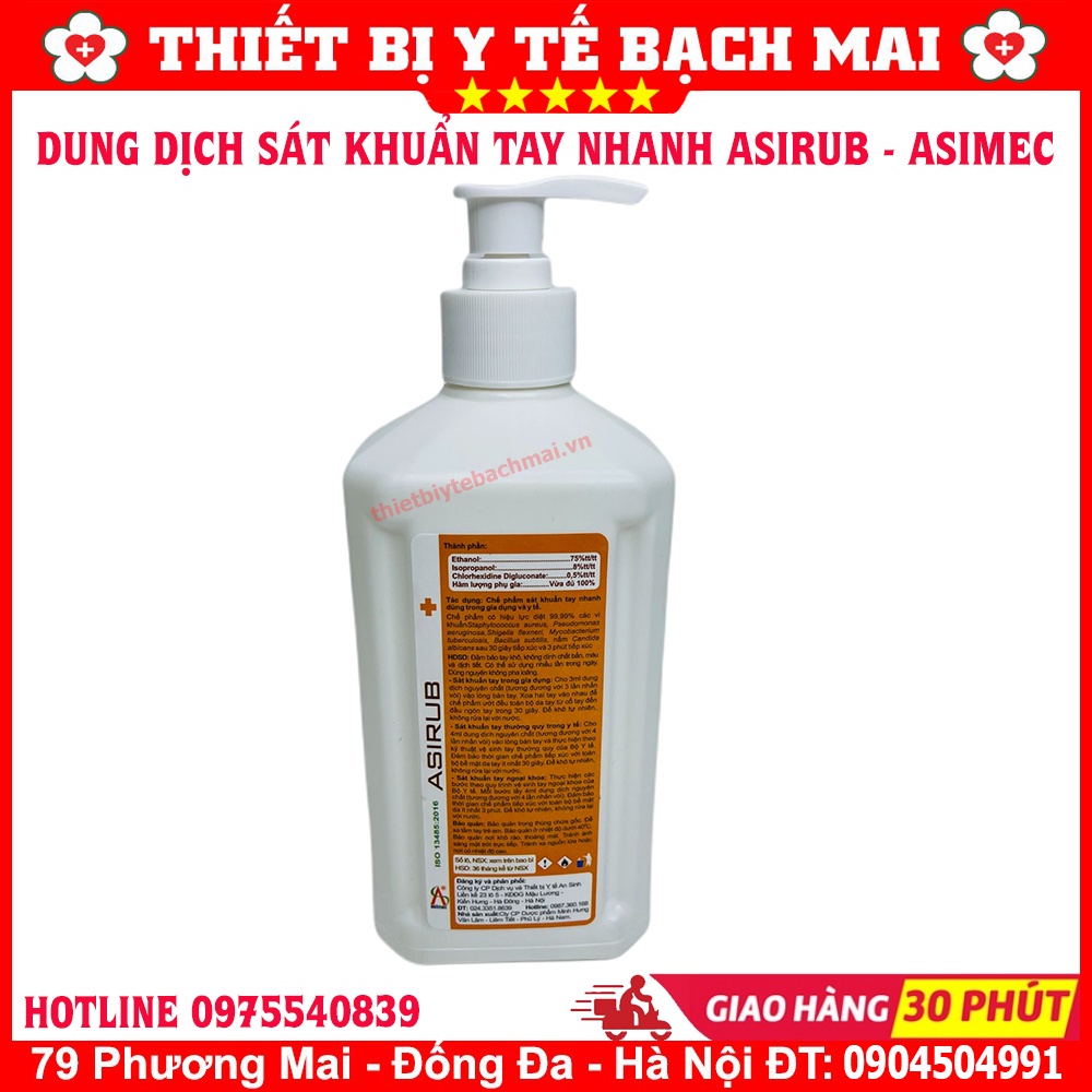 Dung Dịch Sát Khuẩn Tay Nhanh ASIRUB Chai 500ml