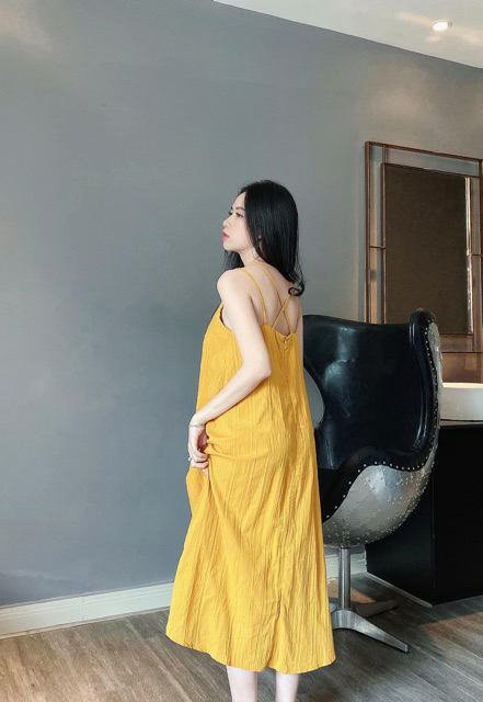 Đầm đũi maxi 2 dây đan lưng Selena huynh