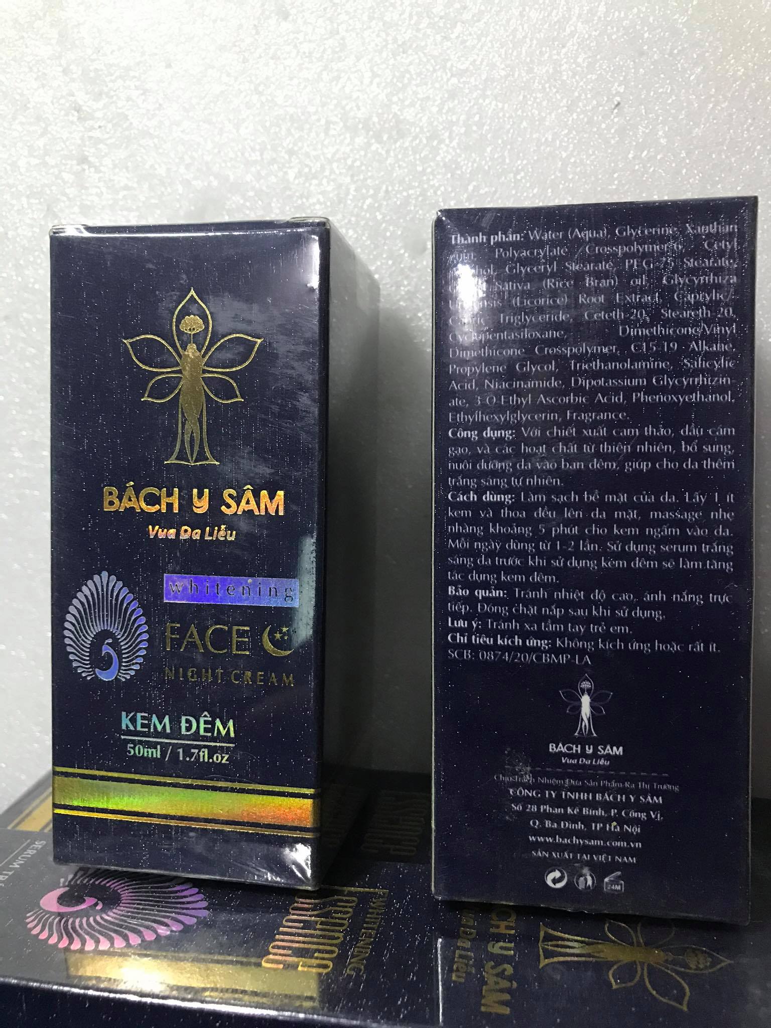 [Sẵn Hàng] Combo Kem Đêm và Serum dưỡng trắng da BÁCH Y SÂM