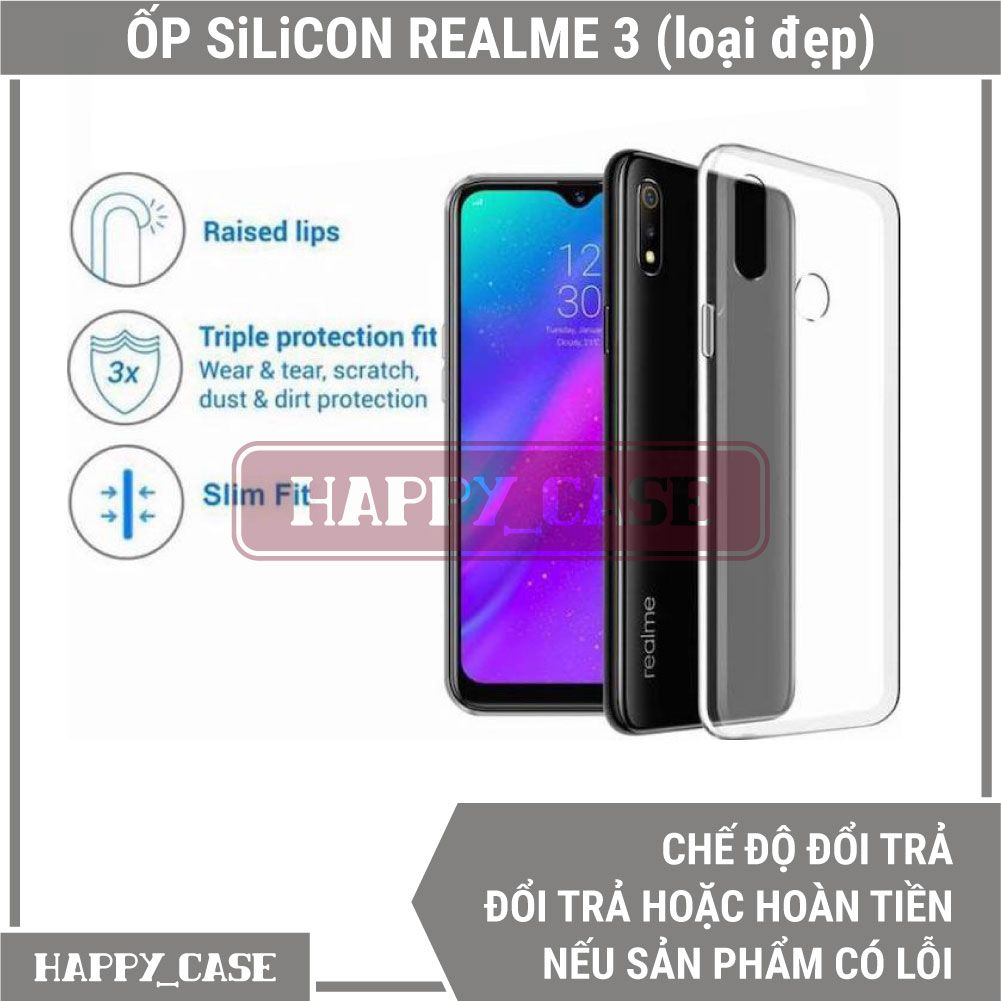 Ốp Lưng Điện Thoại Realme 3 (Loại Đẹp) Thin Transparent Silicon