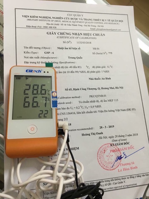 Nhiệt Ẩm Kế Tự Ghi Elitech Gsp-6