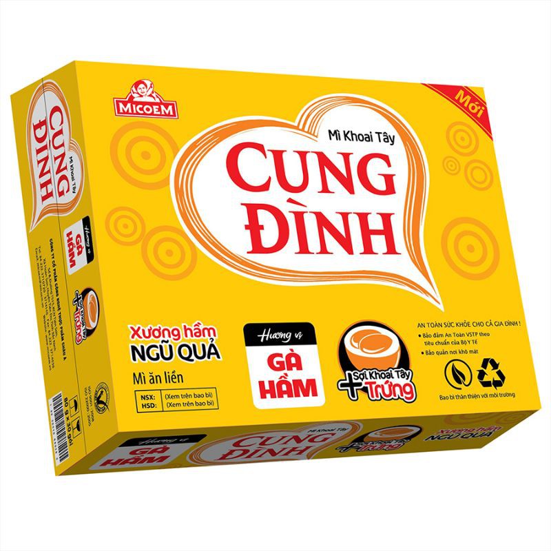 Thùng mì tôm cung đình Bò Hầm 30 gói x 80g