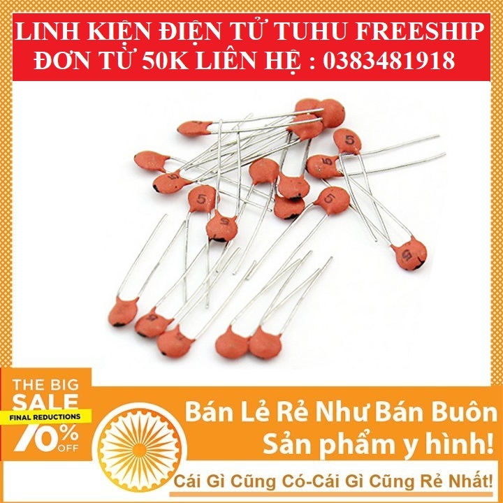 Combo 10 tụ gốm 50v -