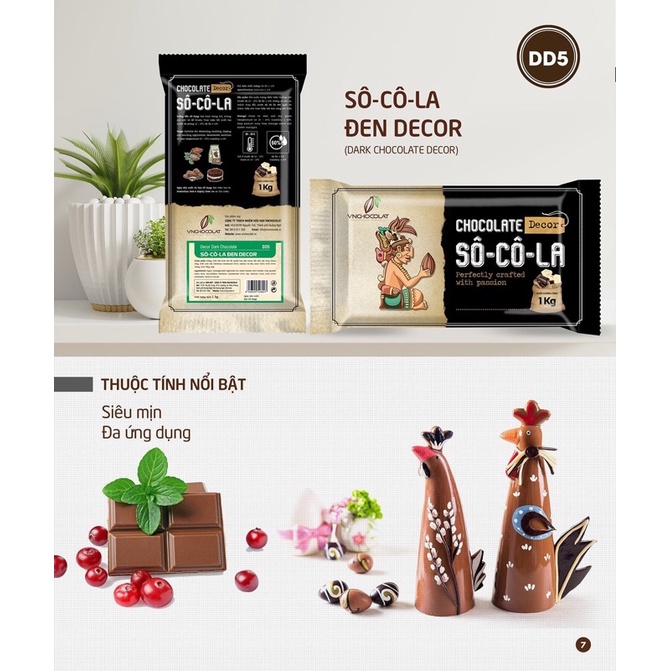 Socola Đen Decor VNChocolat Túi 1kg