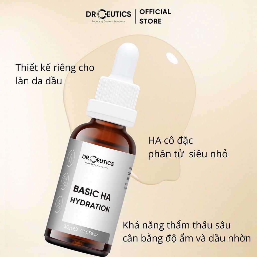 Drceutics - Tinh Chất Cấp Ẩm Cho Da Dầu Mụn (Basic HA Hydration) - 40g