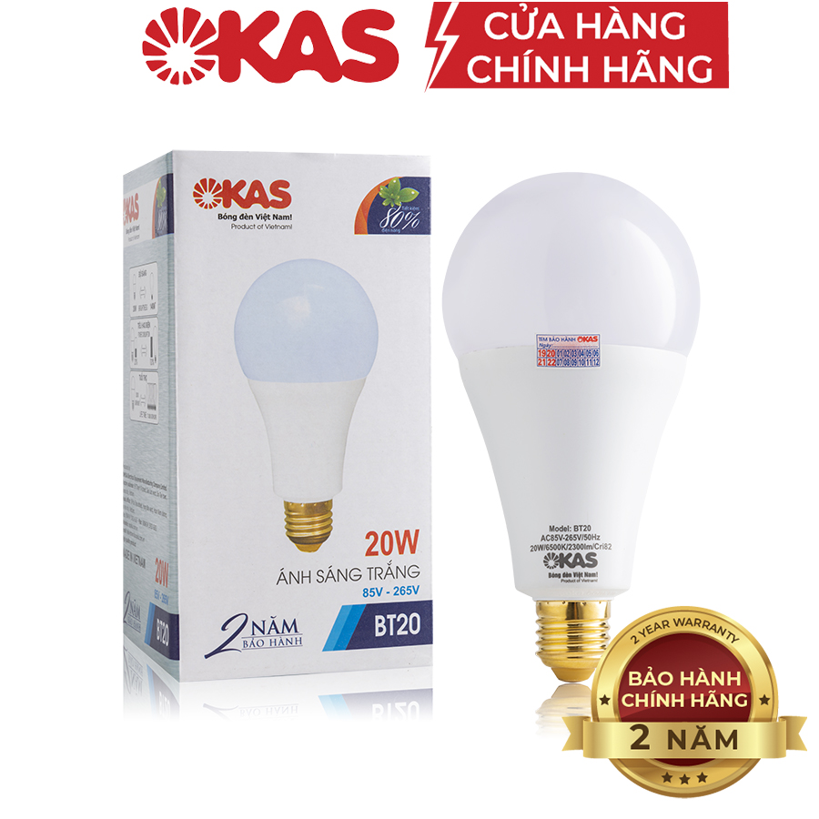 Bóng đèn LED BT OKAS ánh sáng trắng