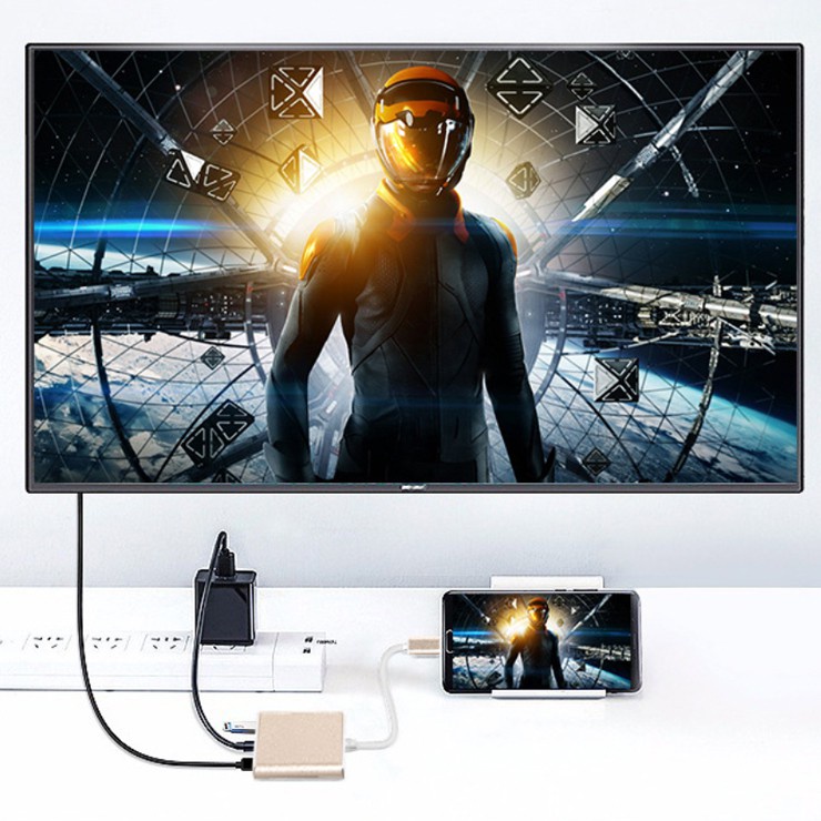 Hub chuyển đổi USB Type-C Sang USB 3.0/HDMI-Type C