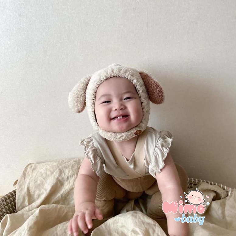 Mũ len tai cừu cho bé (6m-2y) ML02 Mimo baby