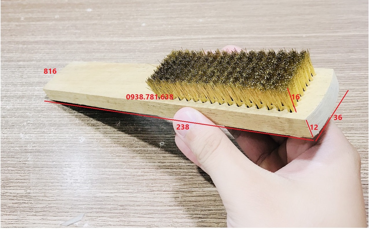 Bàn Chải Cán Gỗ Sợi Cước Đồng 416-516-716-816