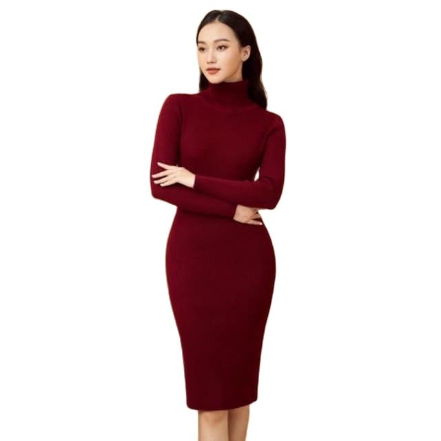 ĐẦM BODY CAO CỔ LEN DÀY ĐẸP