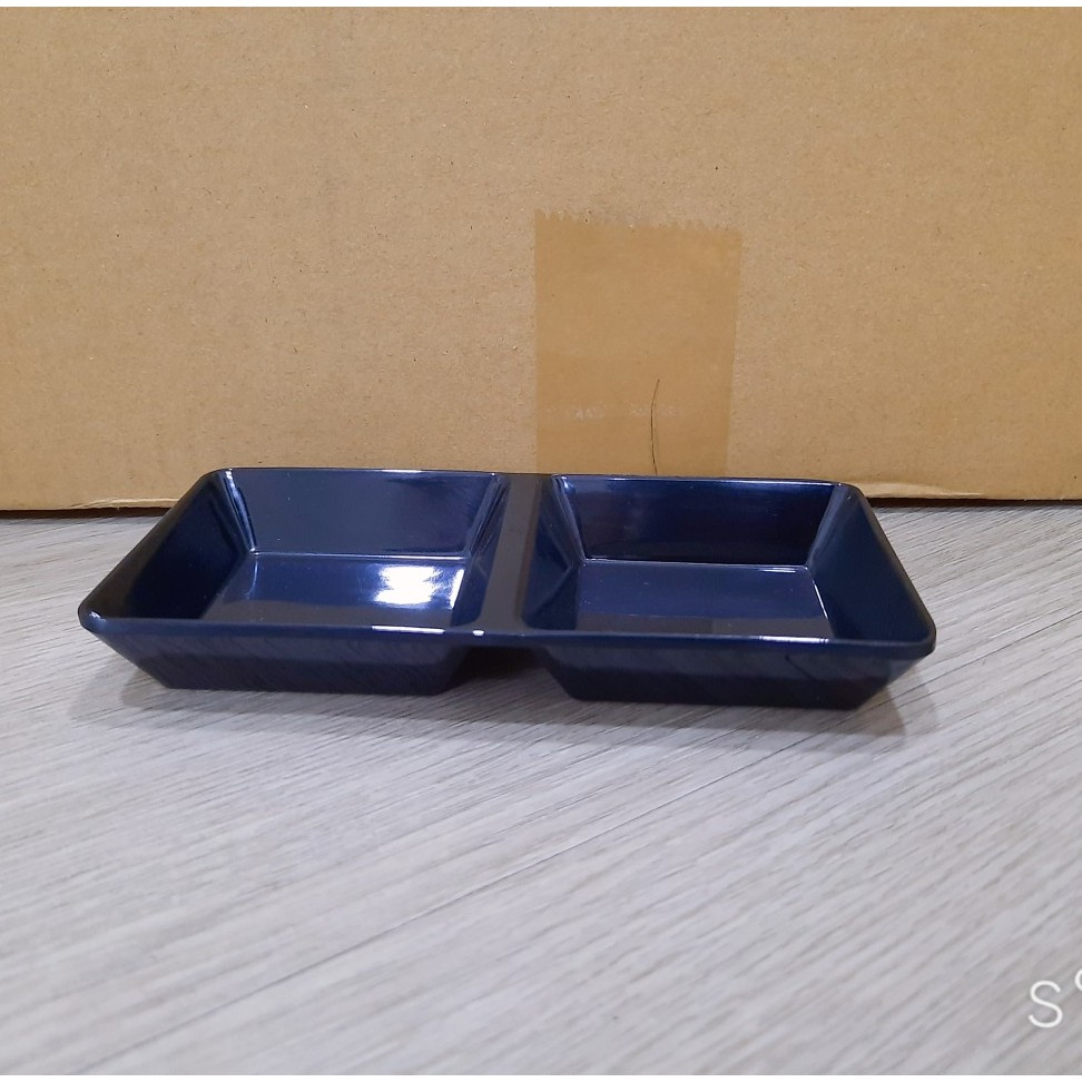 Khay Nước Chấm 2 Ngăn Đen - C103D