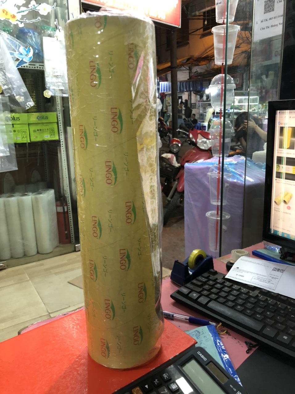 Lõi màng bọc thực phẩm PVC Lingo 45cm x 500m