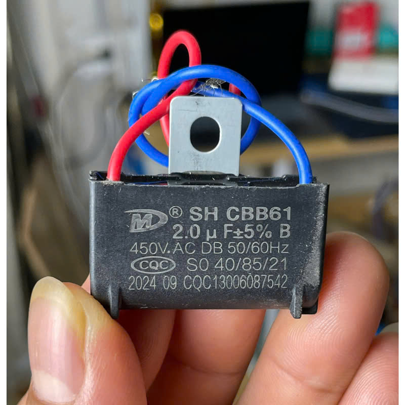 Tụ kapa - 2.0µF ±5%, 450V AC trong các mạch điện quạt, máy bơm nước, và các thiết bị công nghiệp - LinhKien HD