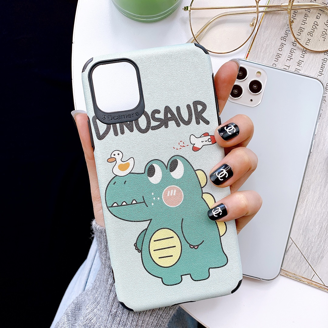 Ốp Lưng Da IMD Dino x Duck