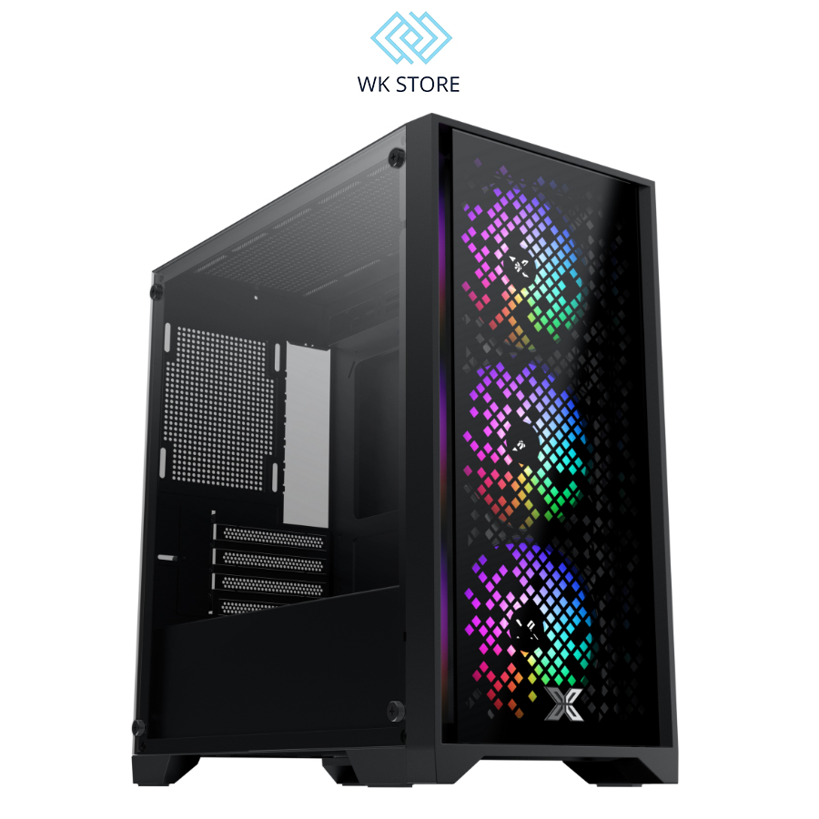 Vỏ Case máy tính XIGMATEK NYX II 3F (Kèm 3 Fan RGB, M-ATX) - BH 12 Tháng.