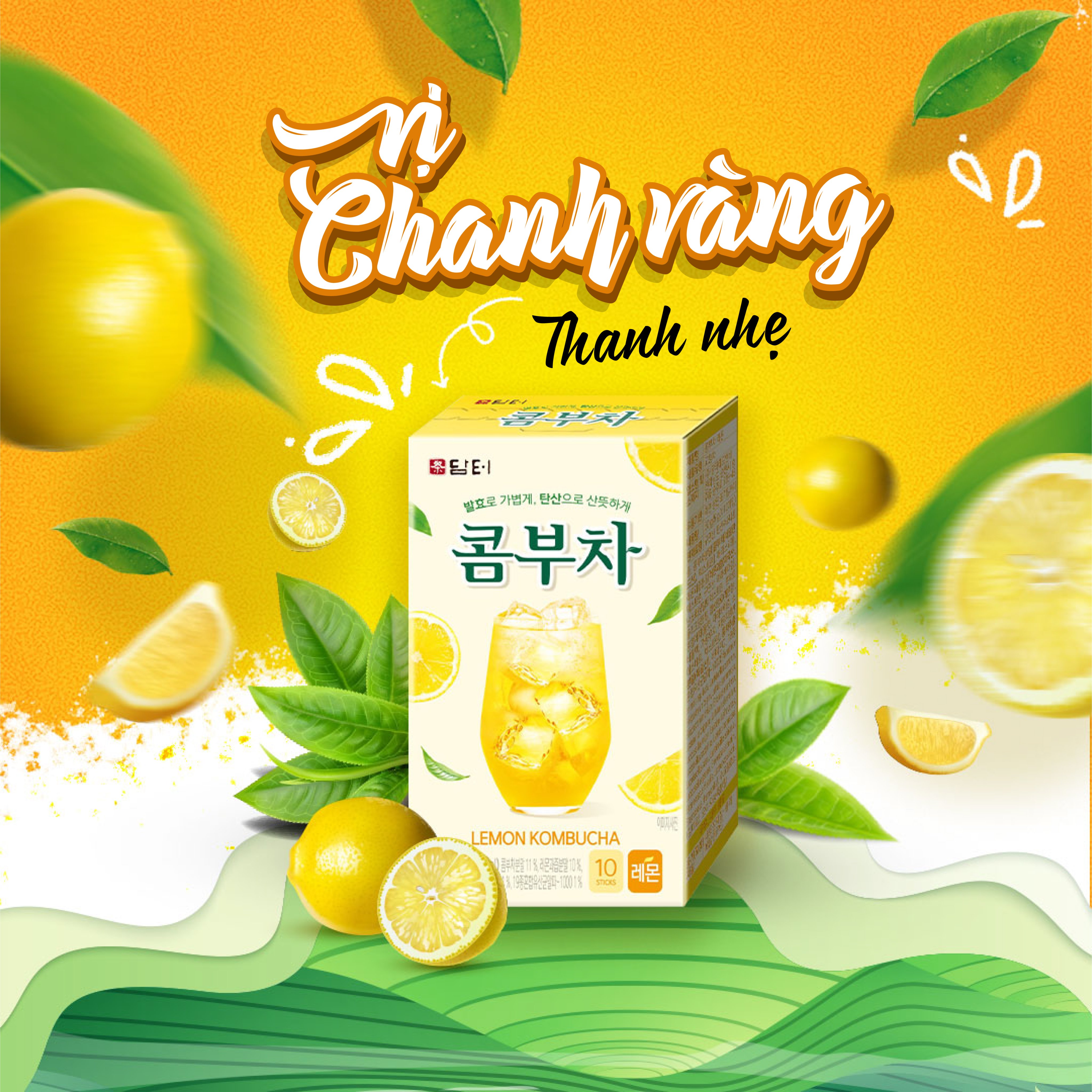 Trà Kombucha Damtuh Hàn Quốc Vị Trái Cây