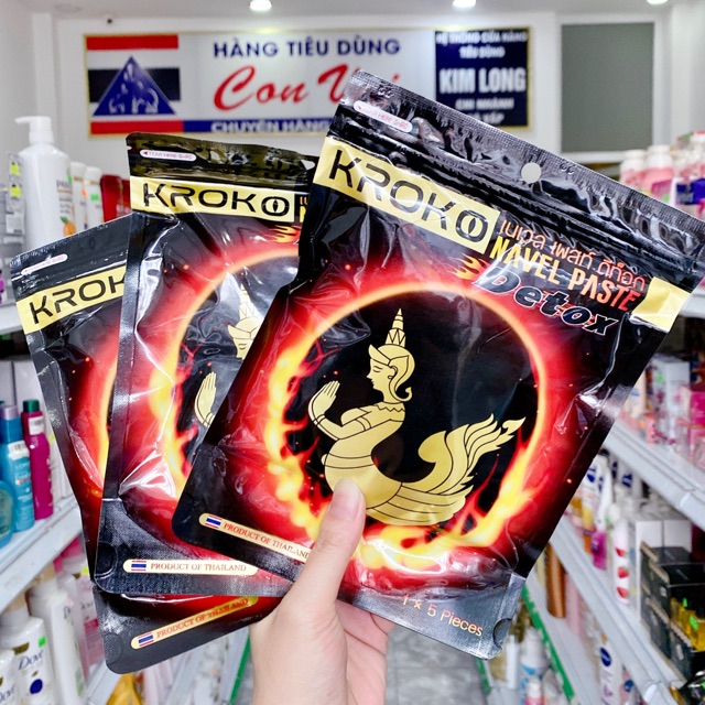 Túi dán nóng giảm mỡ Kroko Navel Paste Detox