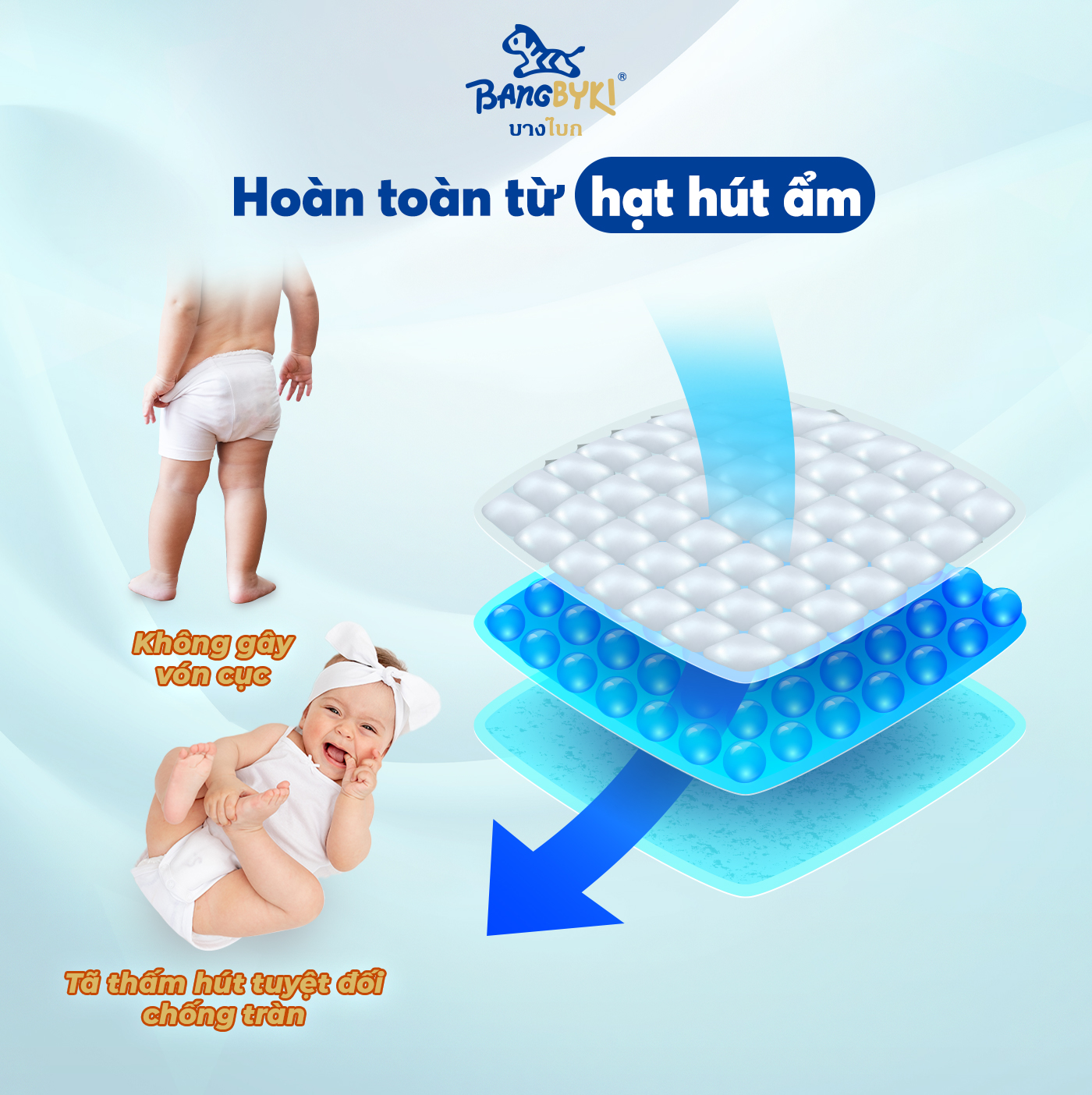 Tã/Bỉm quần Bangbyki siêu mềm mại đủ size cho bé