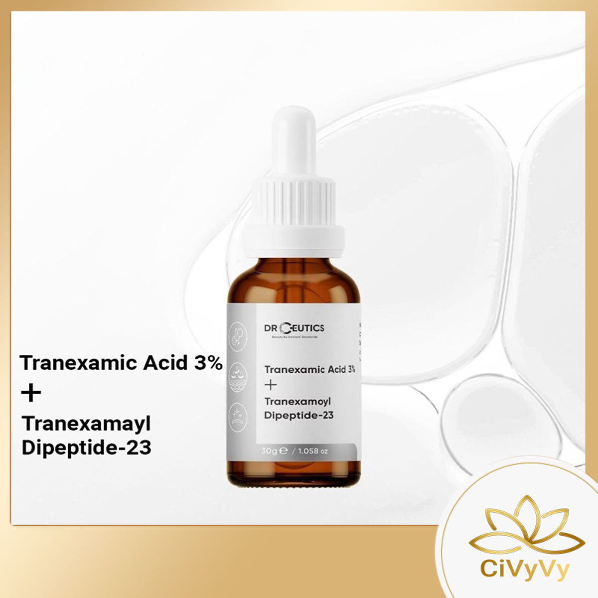 Tinh Chất DrCeutics Tranexamic 3% Làm Mờ Nám Sáng Da Giảm Đỏ